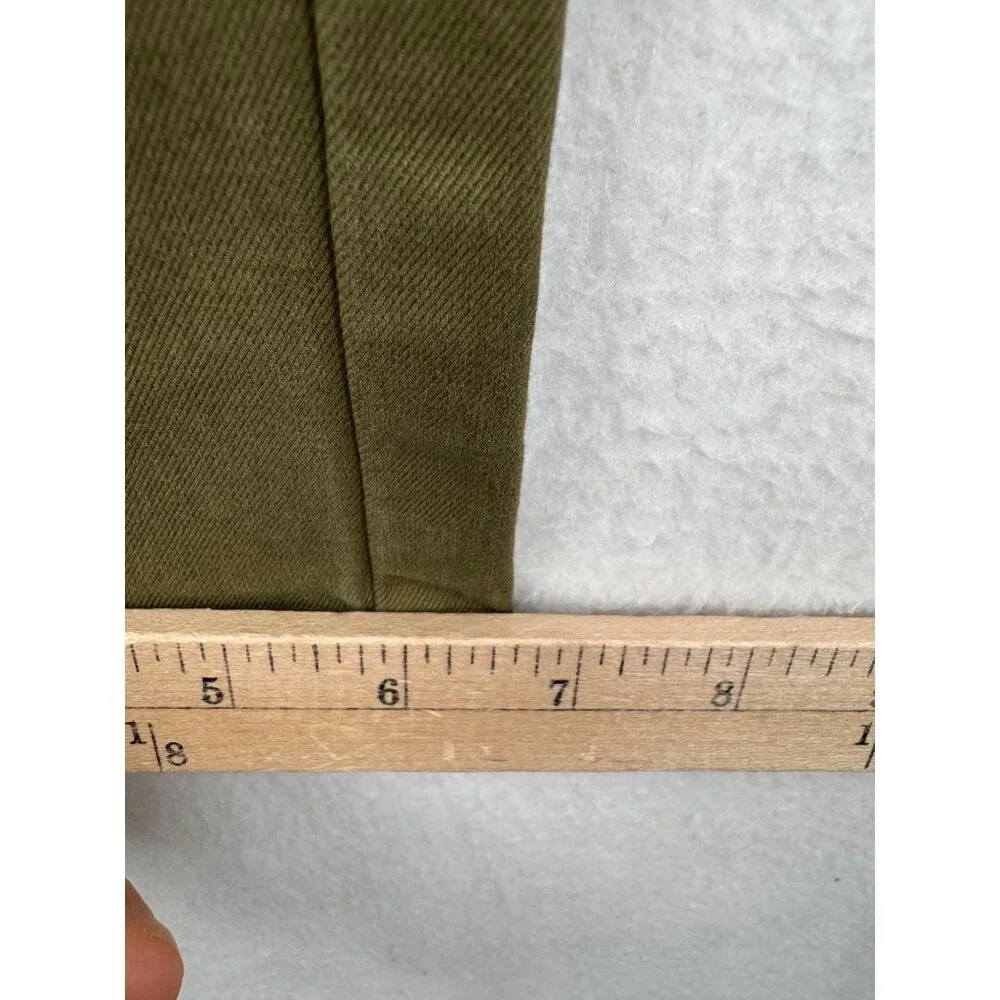 Alex Mill High waist Pleated Chino Pants Olive preppy 90s sz 2 - Picture 8 of 10